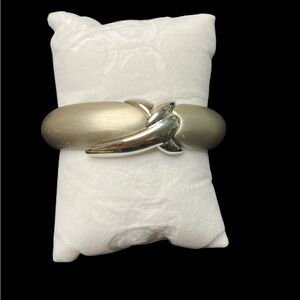 135 Napier Silver and Pewter Women's Cuff Bracelet